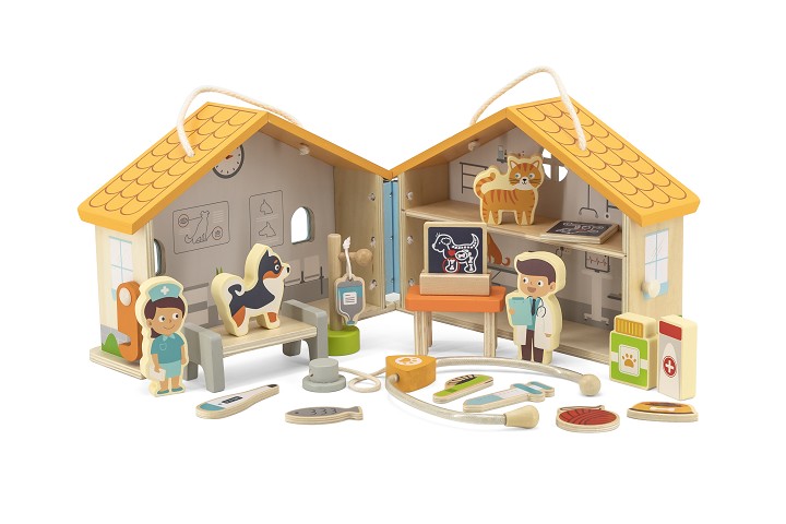 Viga Toys® Houten Dierenkliniek Speelset